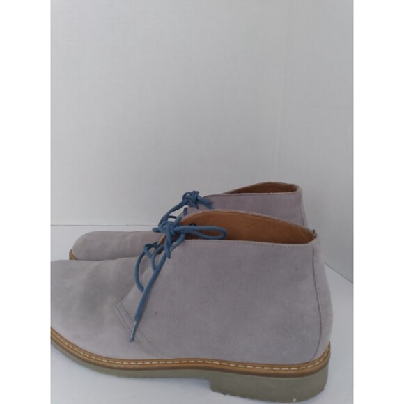 Casual Suede‎ Desert Chukka Boots with Blue Laces Light Gray Ankle Boots main image 3